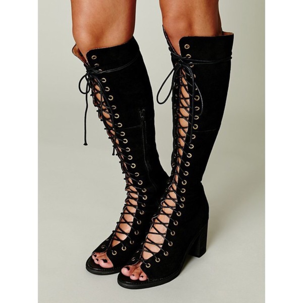 Jeffery Campbell Perspective Lace Up Sandal Boots